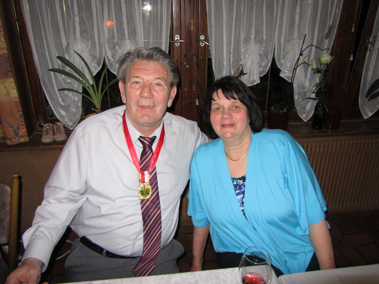 Jubilar Rolf und seine Frau Waltraud Faulhaber